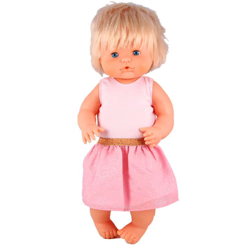 Одежда для кукол 41 см Nenuco Doll y su Hermanita Carnatio футболка без рукавов и юбки с блестками