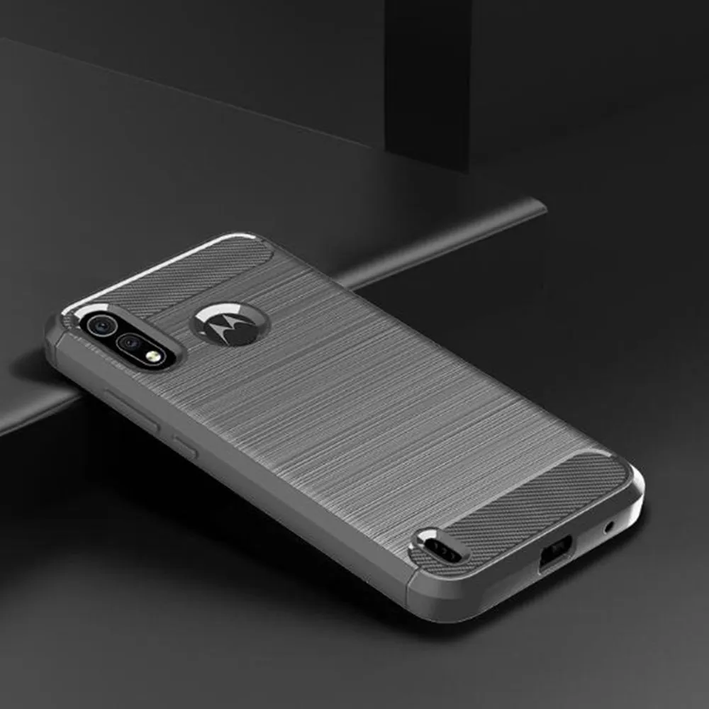 Чехол из углеродного волокна для Motorola Moto P40 Play Case резиновые силиконовые чехлы