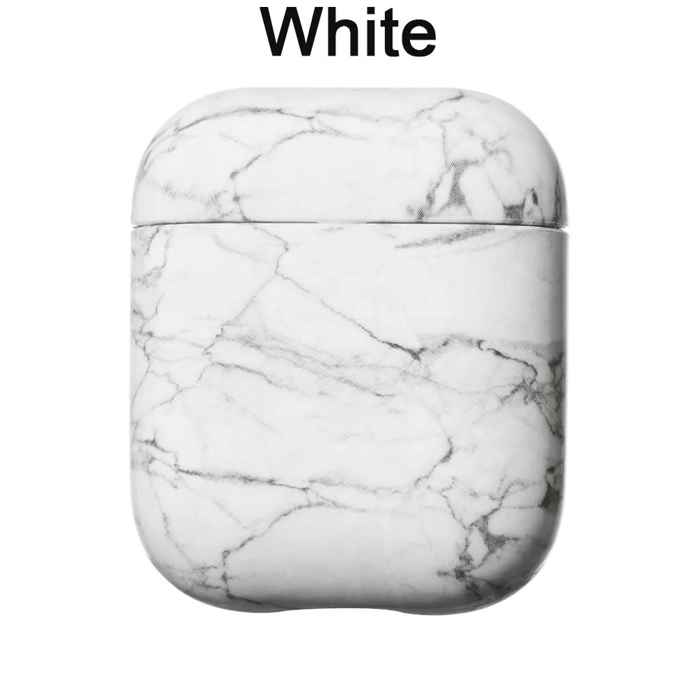 Для Apple AirPods 1 2 защитный чехол Чехол Япония большая волна цветок девушка мраморный узор Любовь Сердце защитный чехол - Цвет: 17 white
