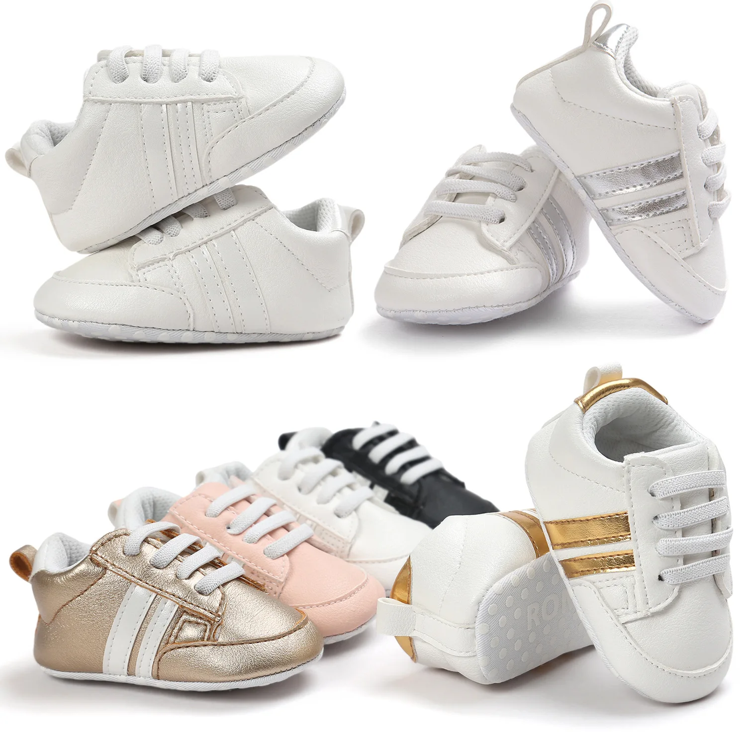 

Romirus Brand Baby First Walkers Baby Moccasin Fashion Soft Bottom Newborn Babies Shoes PU Leather Prewalkers Boots