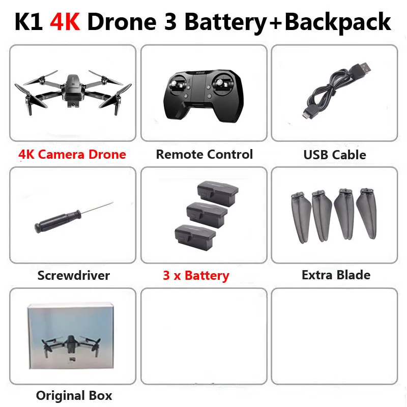 K1 4K 3b Box Visuo ZEN K1 gps Дрон с двойной камерой 4K 50 раз зум 5G WiFi FPV оптический поток бесщеточный Радиоуправляемый квадрокоптер Вертолет игрушки VS F11 - Цвет: K1 4K 3b Box