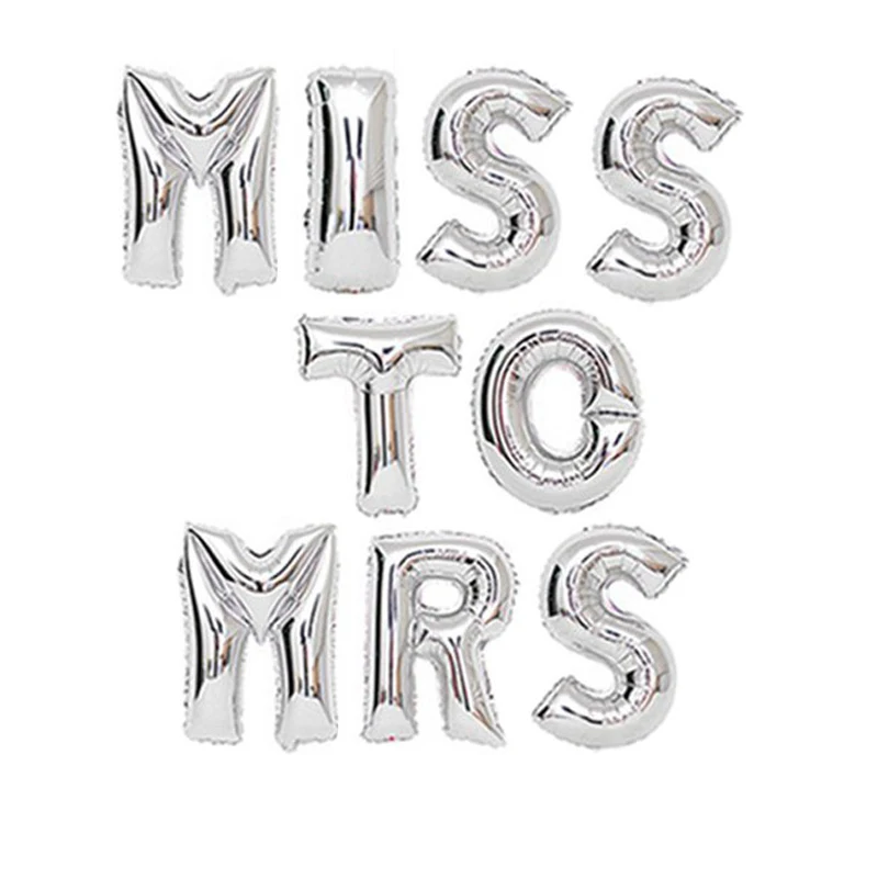 Chicinlife 9 шт 16 дюймов Miss to Mrs шары из фольги в виде букв девичник свадебный душ