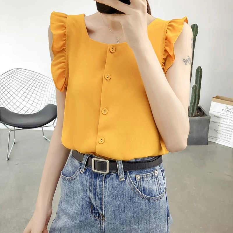 Beiyingni Summer Sleeveless Women Blouse Sexy Korean Chic New Arrival Work Wear Casual Hipster Tank Tops Ladies 5Colors OL Camis