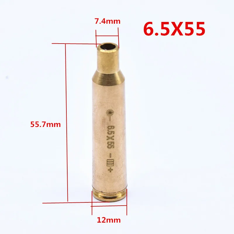 Cal 6.5x55 Охотничий красный лазер Boresighter CAL.308. 40.6.5x55, Cal.30-06 картридж Тактический Диаметр Sighter - Цвет: Cal 6.5x55