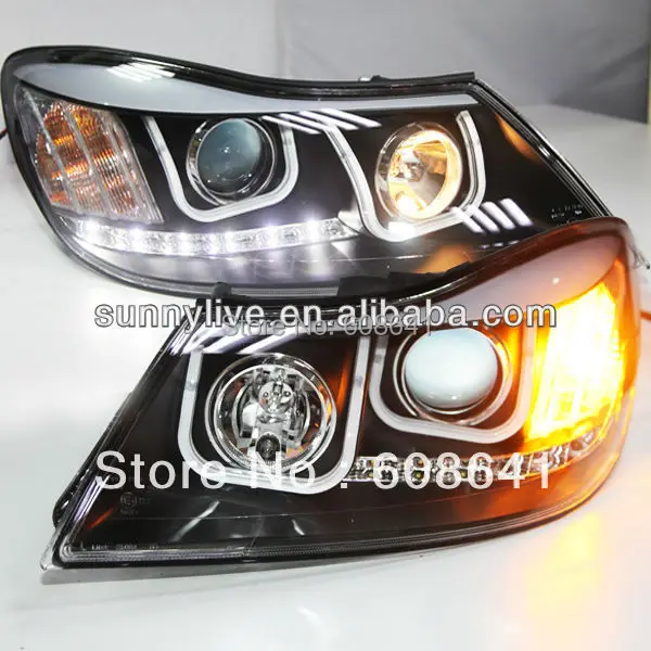 

For VW for Skoda Octavia LED Head Lamp Angel Eyes 2010-12 U Style