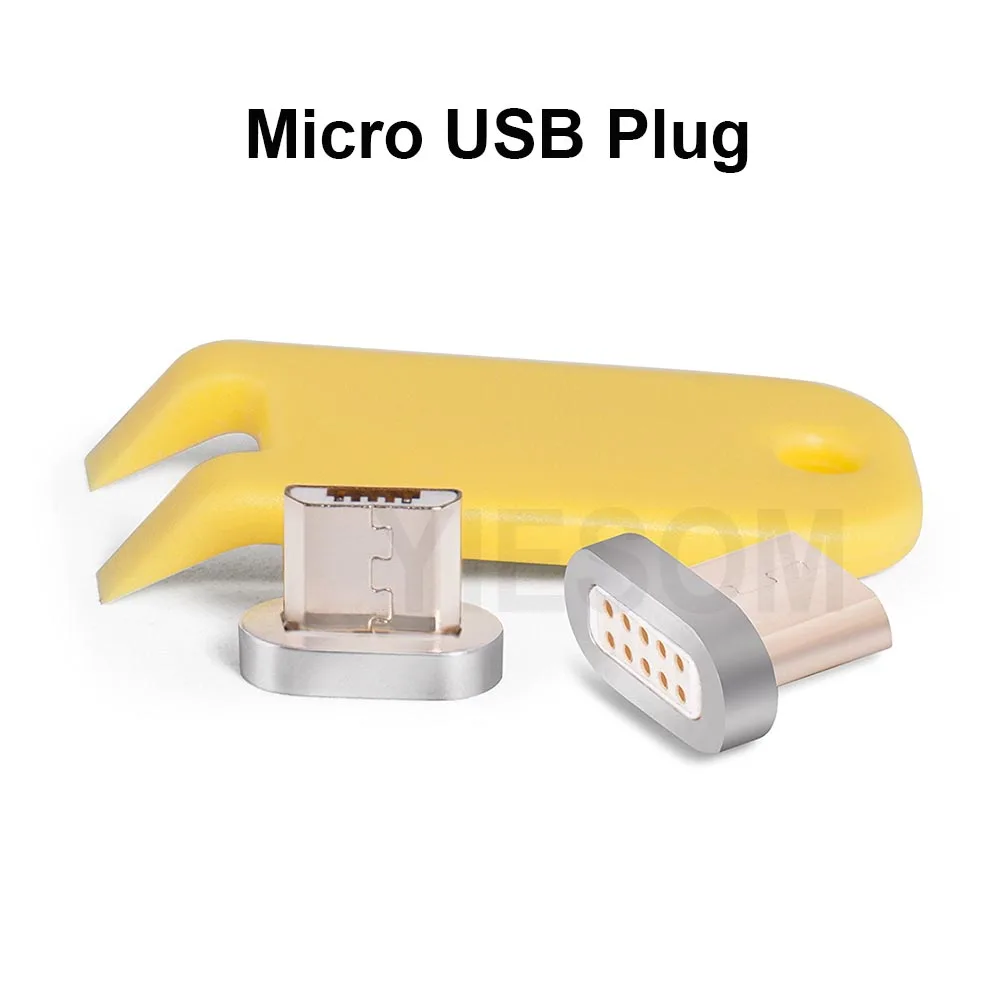 Магнитный штекер типа C / Micro USB/Lightng 8 контактный зарядный кабель переходник для