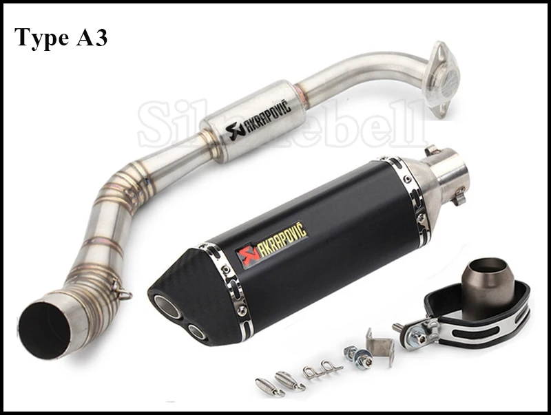 Слипоны выхлопная труба мото глушитель с DB Killer для Yamaha Aerox155 NVX155 NVX125- Akrapovic выхлопной мотоцикл - Цвет: Type A3