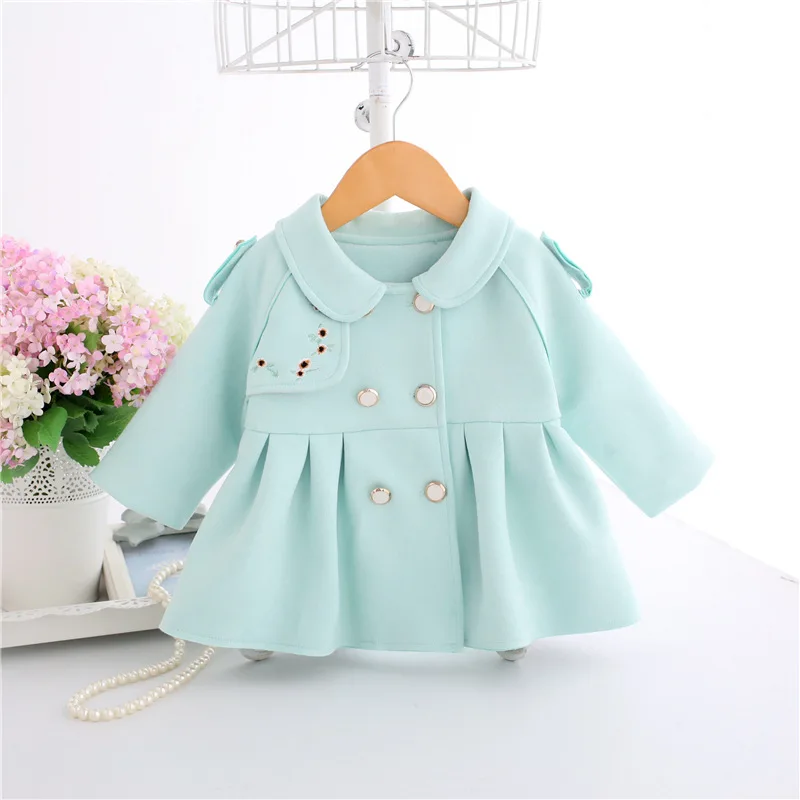 Детская куртка весна 2017 отложной воротник двубортный детский Тренч Enland Стиль