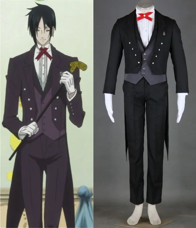 

Black Butler Kuroshitsuji Sebastian uniform Cosplay costume