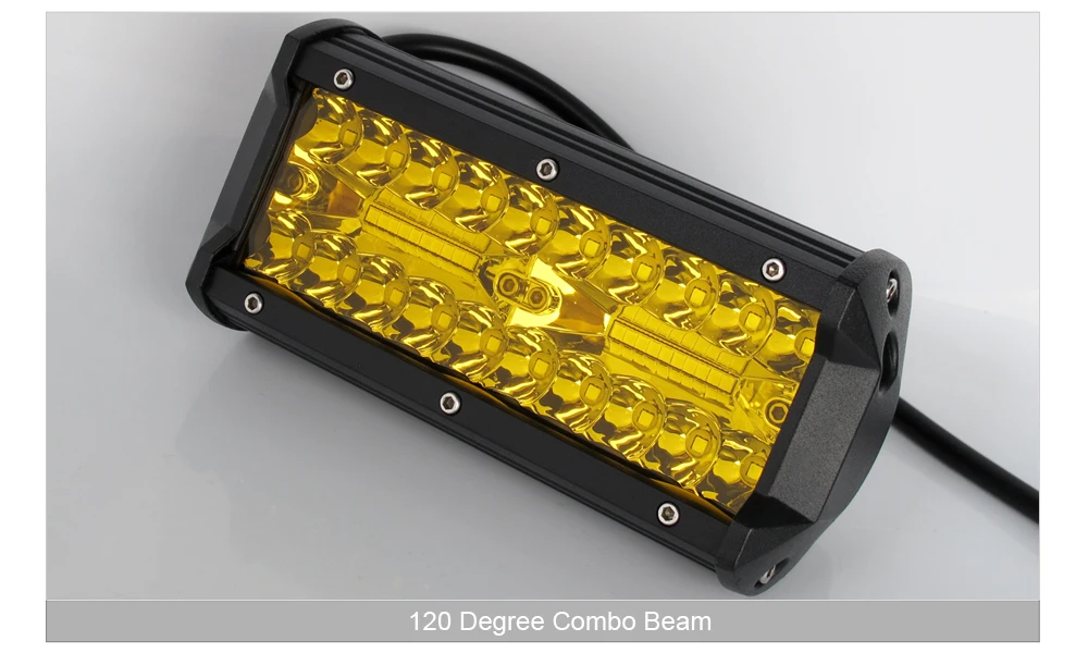 4 ''7 дюймов Led внедорожный светильник Barra для ATV грузовиков мотоцикл 4x4 12 В комбинированный луч Янтарный Желтый рабочий светильник для вождения s бар противотуманная фара