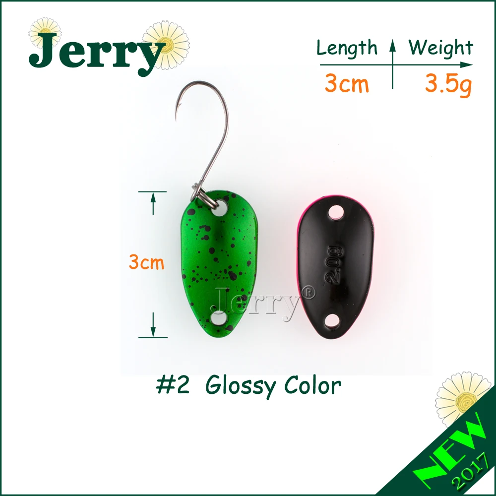 Jerry 1 шт. 2 г 3 5 4 рыболовная блесна наживка мини двухсторонняя живопись глянцевый
