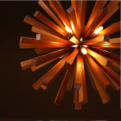 53 см 72 Северная Европа деревянная винтажная ресторанная Кафе Люстра из твердой