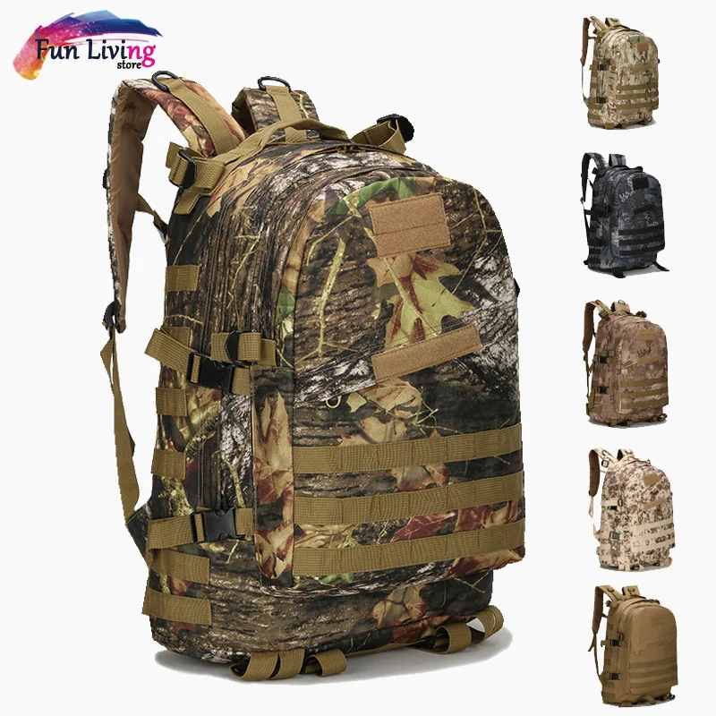 

Мужской рюкзак большой вместимости 45 л, военные сумки Molle, армейская тактическая сумка, спортивная камуфляжная сумка для походов, охоты, кем...