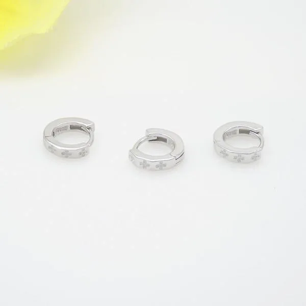Кольцо для ушей из стерлингового серебра с внутренней пряжкой 6 5 мм|diameter|ear buckleear