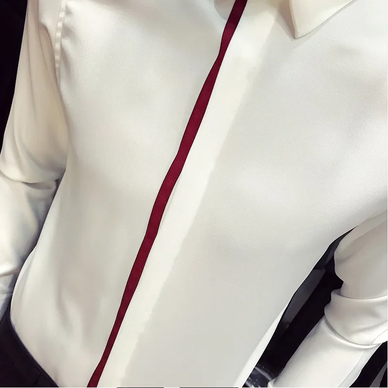 Корейский смокинг Мода Slim Fit простой рубашка Для мужчин с длинным рукавом осень