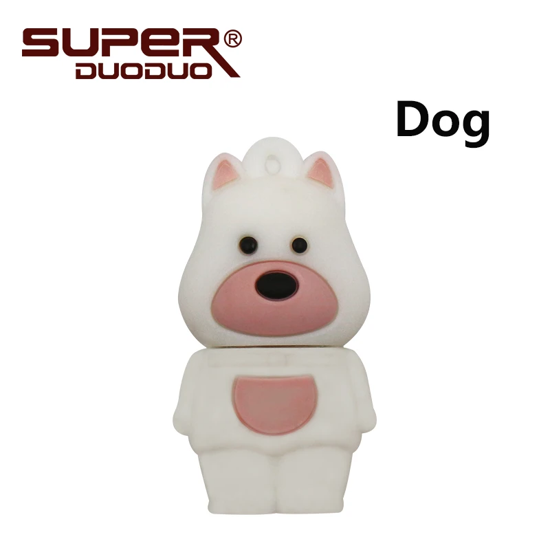 dog 12 символических животных собаки обезьяны USB флэш-накопитель кролик карта памяти серый кролик 2 ГБ 4 ГБ Флешка 8 Гб 16 г мультфильм U диск - Цвет: dog
