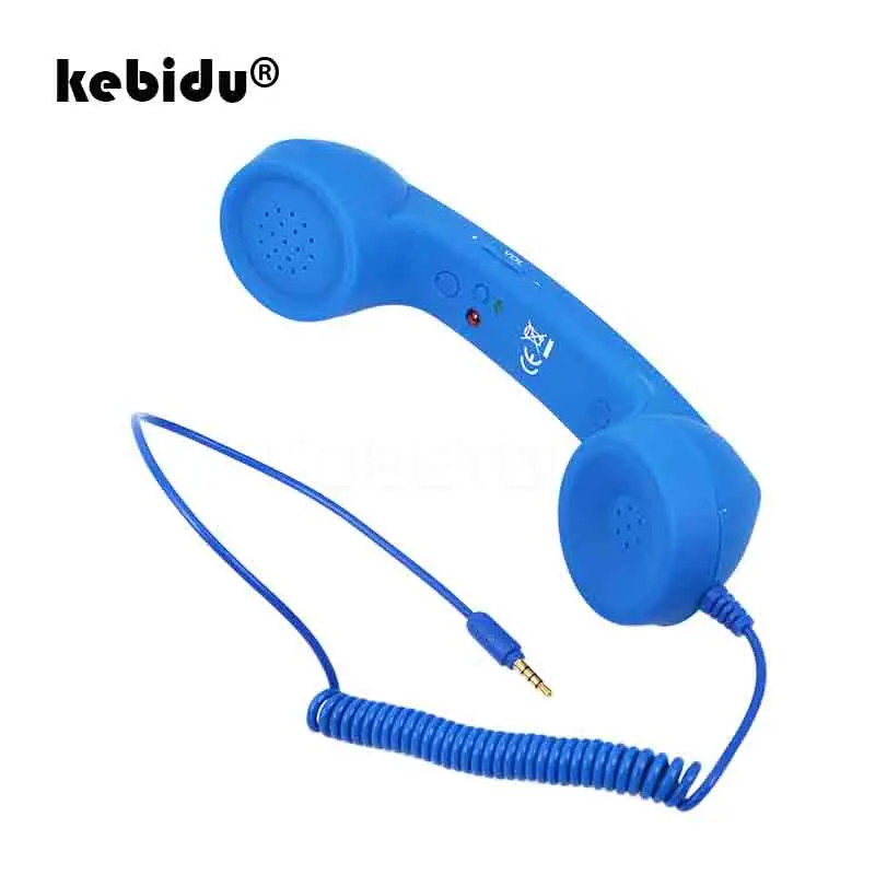 Kebidu 4 вида цветов Classic 3 5 мм удобный ретро телефон микрофон динамик телефонный