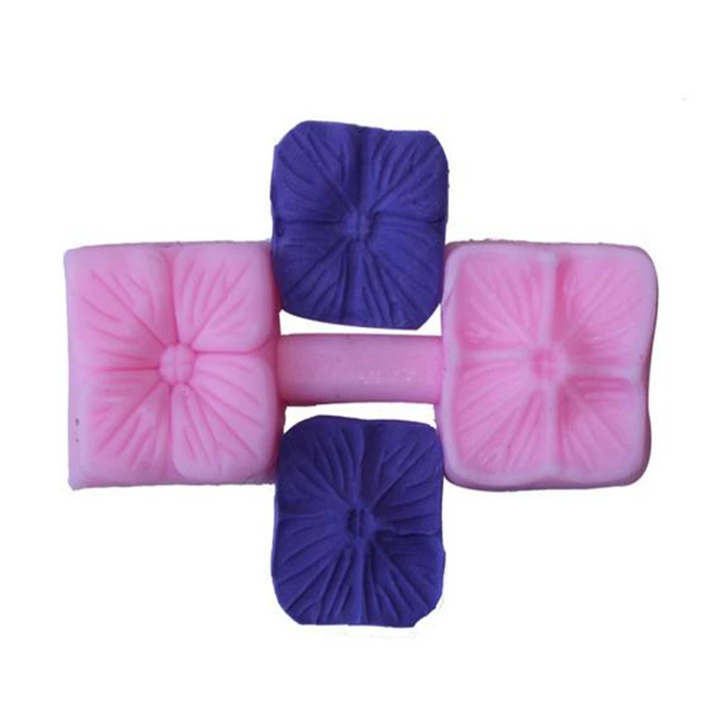 Кухонные квадратные тиснения сделай сам с 4 листьями и цветами для украшения