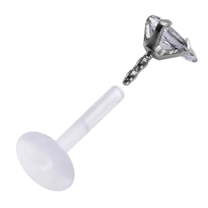 Серьги-гвоздики Jovivi из акрилового овального фианита Для Пирсинга Ушей длиной 1/4