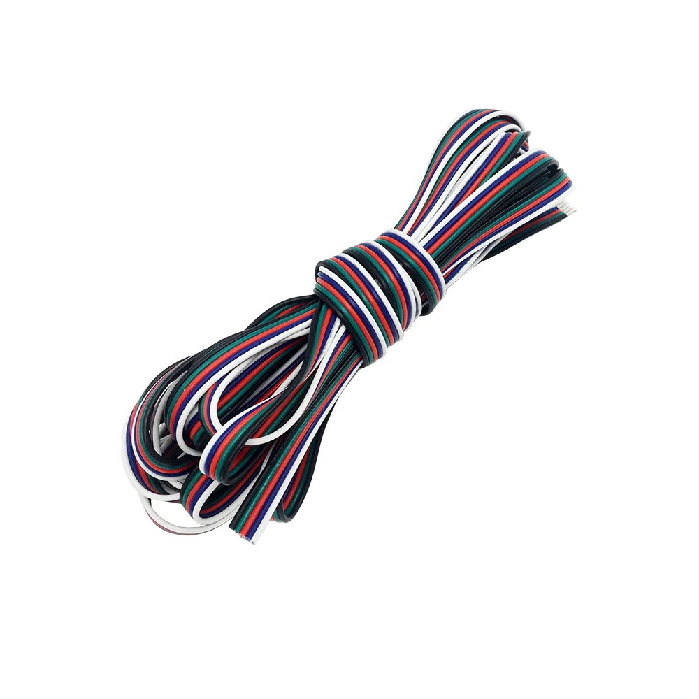 Луженая Медь 22AWG 5 контактный светодиодный RGB кабель ПВХ изолированный провод