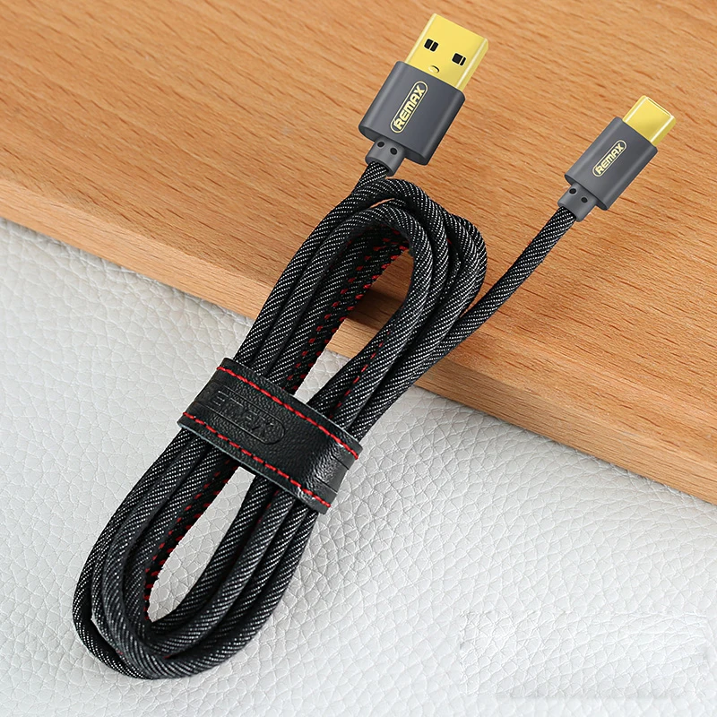 Плетеный кабель для передачи данных remax type C USB 1 2 м/1 8 м 5 В/2 А быстрой зарядки и