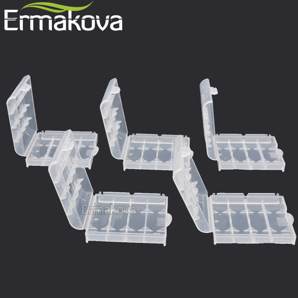 ERMAKOVA 5 шт./лот прозрачный AA AAA органайзер для аккумулятора чехол держатель
