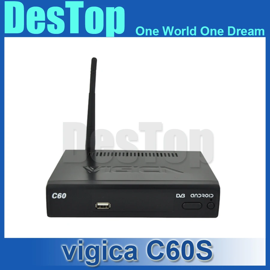 1 шт. C60S Android 4 Full HD TV BOX + DVB-S2 DHL Бесплатная доставка | Электроника