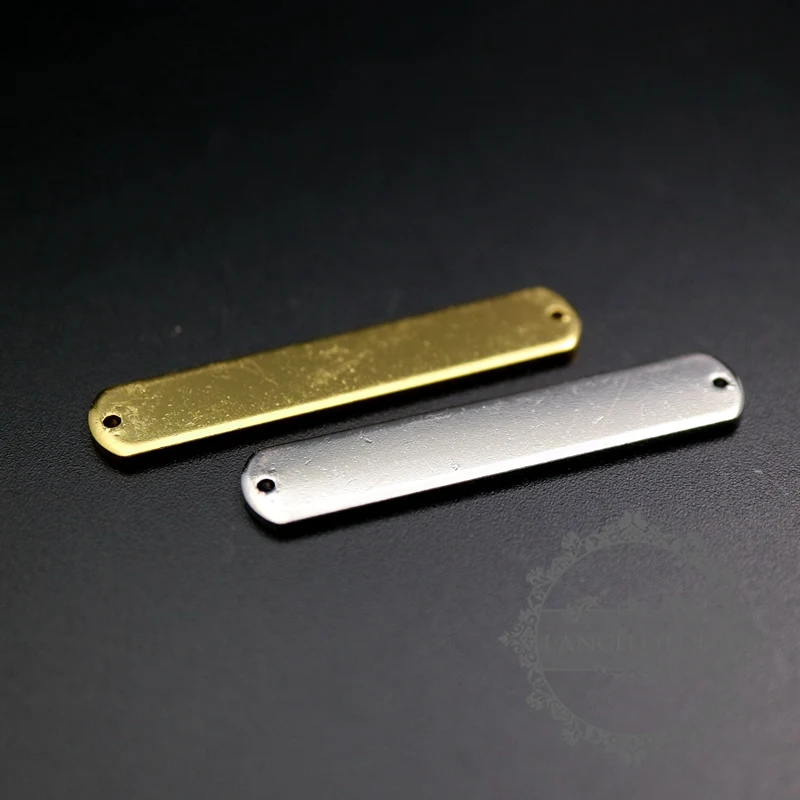 7x36 мм латунная подвеска серебряного/золотого цвета для штамповки гравировки