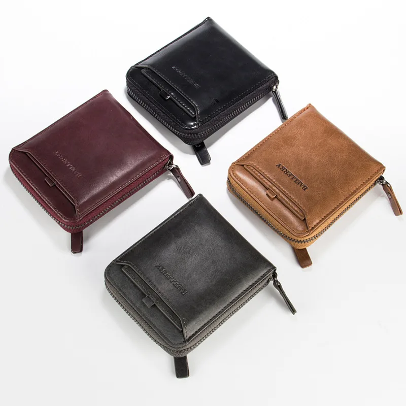 

2019 Baellerry Brand Men Wallet Short Casual Card Holder High Quality Small Wallet Men Clutch Bag Zipper Purse for Men Money Bag