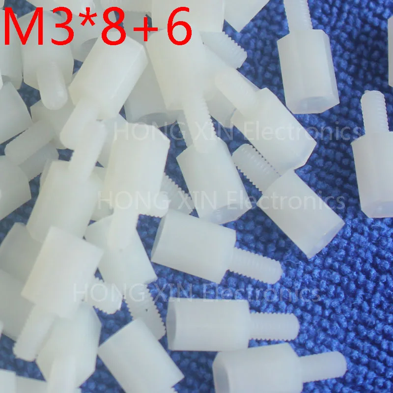 Набор для ремонта M3 * 8 + 6 white 1 шт мм нейлоновый противостоящий Стандартный мужской