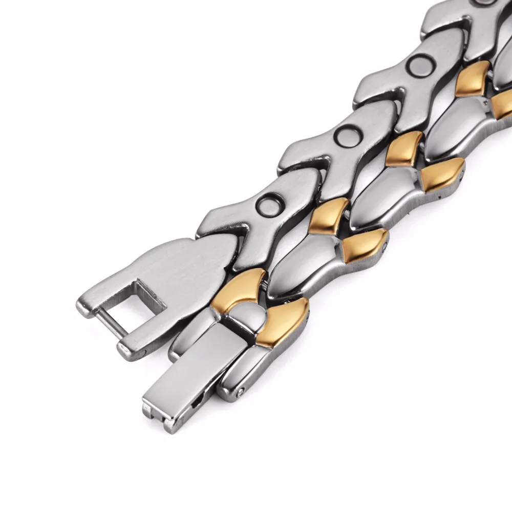 Нержавеющая сталь Женские Серебряный браслет Исцеления Магнитный 316L для женщин