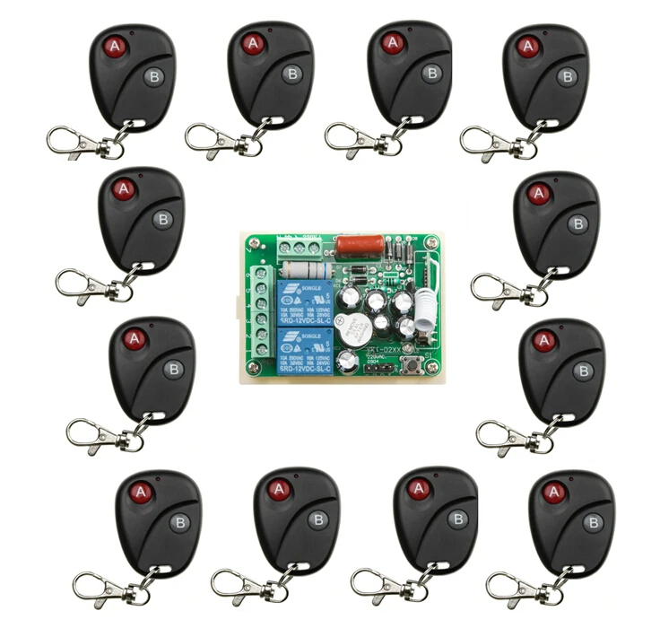 Беспроводной пульт дистанционного управления переменного тока 220 В 2 канала 1