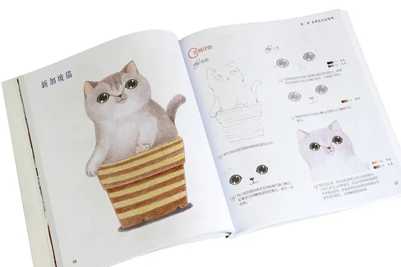 Я полная кошка: цветной карандаш кошка животное живопись рисование