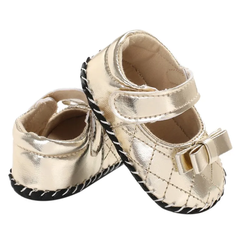 18 для новорожденных маленьких девочек первая ходунка обувь малышей с бантом