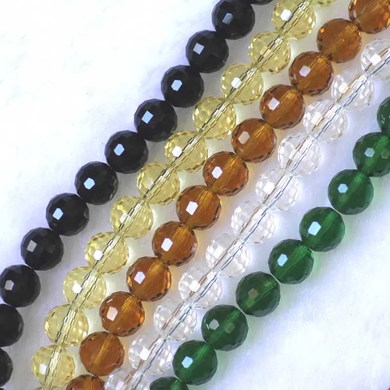 100 шт 8 мм шарообразные модные ювелирные изделия бусины граненые стеклянные для