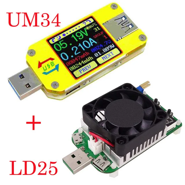 White UM34 UM34C Для APP USB 3,0 Тип-C DC Вольтметр Амперметр Напряжение измеритель тока, для батареи зарядки измерения сопротивление кабеля тестер высокое качество - Цвет: White