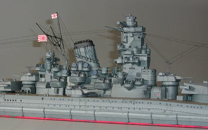 DIY Бумажная модель 1:250 IJN Yamato линкор Императорского японского флота собрать ручной работы 3D игра-головоломка детская игрушка