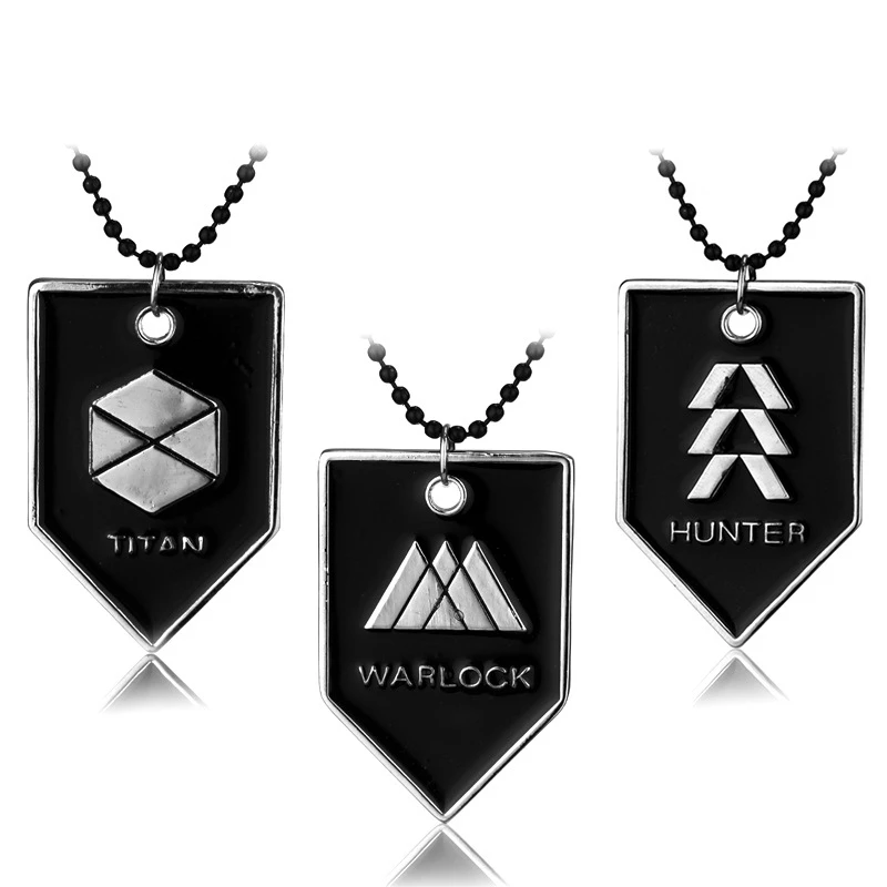 PS4 игра Destiny судьба ожерелье Охотник WARLOCK TITAN письмо логотип сплав кулон для мужчин