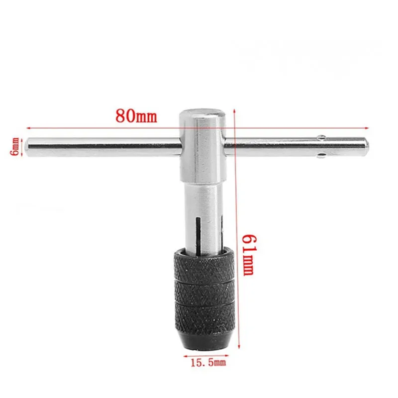 Новый T Handle Tap гаечный Ключ патрон Тип емкость M3 M6 1/8 &quot 1/4&quot Регулируемый ручной