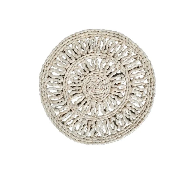 

Round Straw Dinning Table Placemat Handmade Woven Straw Mat Coasters Insulated Table Accessories