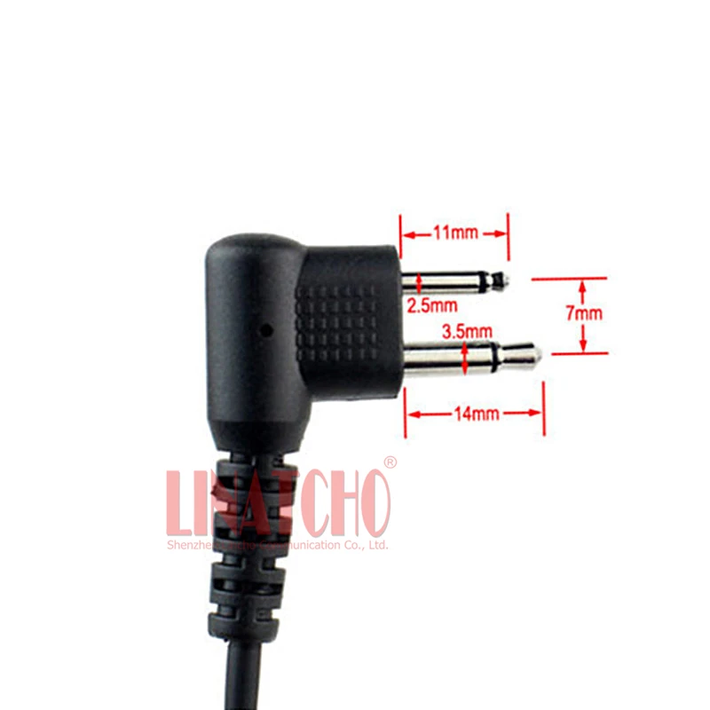 2 pin Воздушная трубка ухо наушник микрофон двухстороннее радио GP308 GP350 GP2000