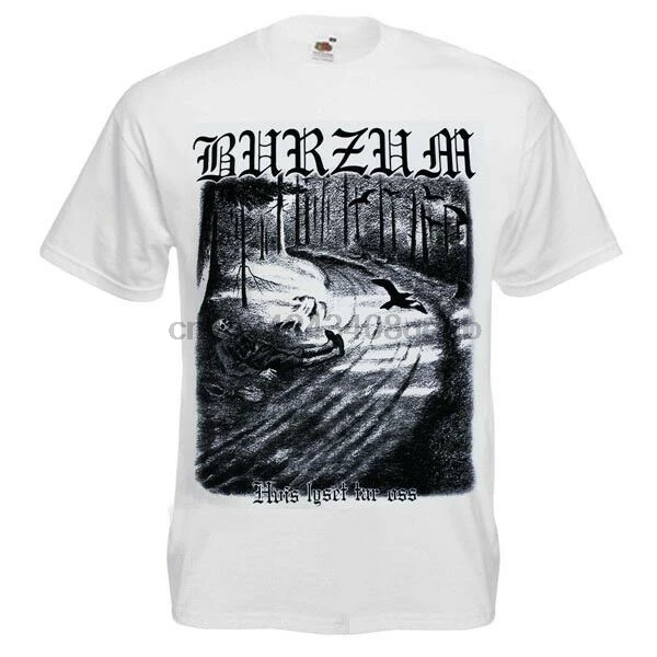 Футболка 1BURZUM1Hvis Lyset Tar Oss. Норвежский музыкальный проект. Новая белая рубашка |