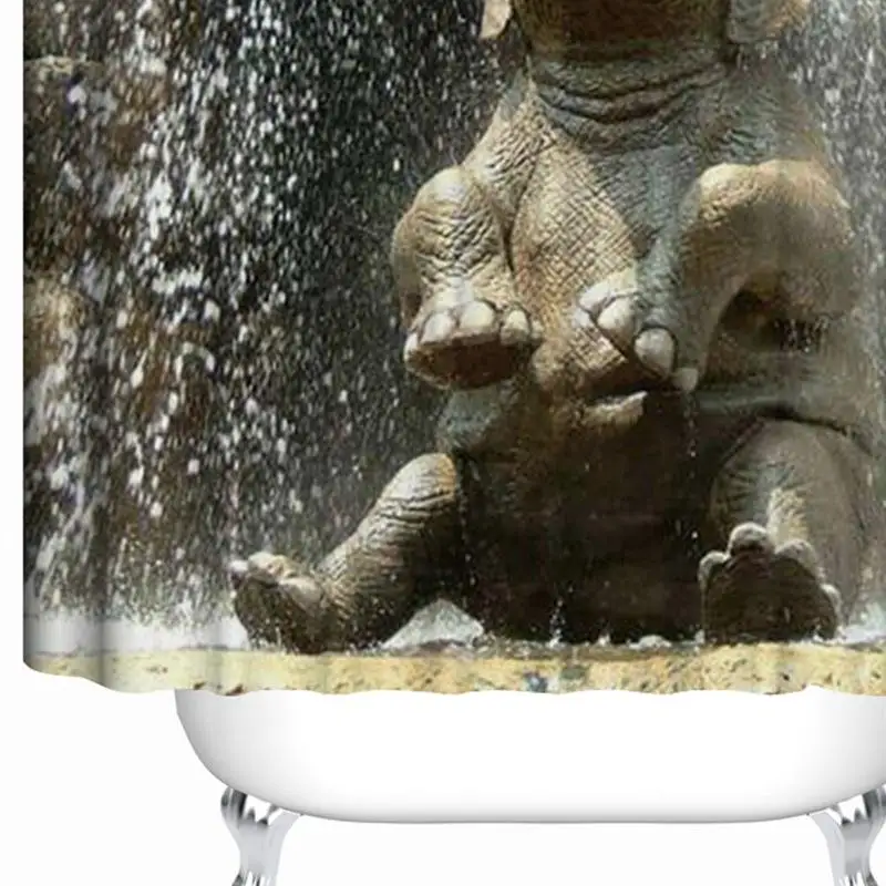3D слон занавески для душа Водонепроницаемый полиэстер ткань ванной комнаты