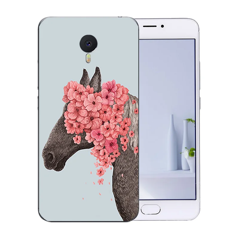 High Quality for Meizu M3 Note Phone Cases Soft Horse Pattern Blue Charm 3 Slim Silicon Anti Knock Full Protector Shell |