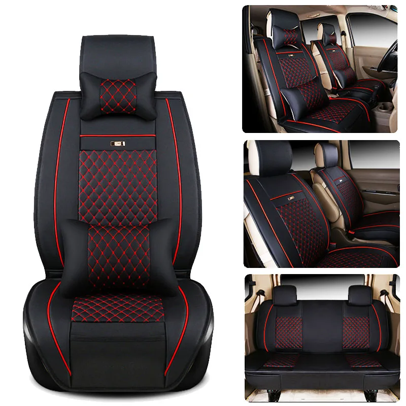 

Car styling Front/Middle/Rear 7 Car Seat Covers Deluxe PU Leather Car Seat Cushions Kit for MPV HONDA Elysion / GL8 etc