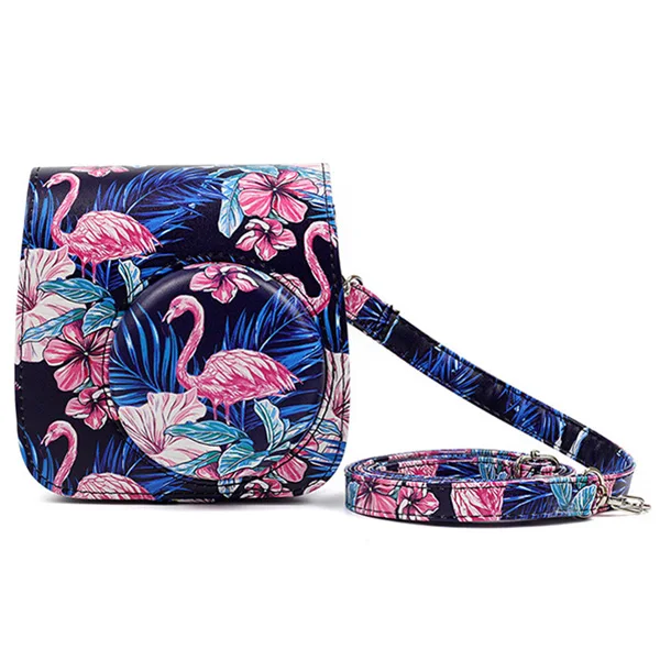 Flamingo Для Fujifilm Instax Mini 8 8+ 9 7s70 90 аксессуары для камеры универсальная моментальная камера защитная сумка на плечо Чехол - Цвет: Flamingo