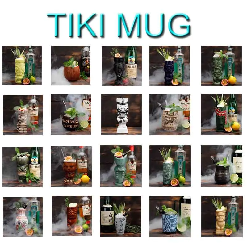 Гавайские кружки Tiki Коктейльная чашка пивная кружка для напитков вина