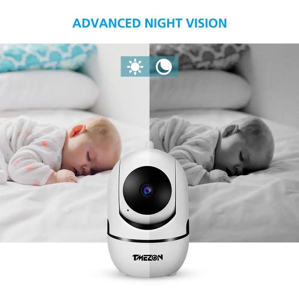 TMEZON 1080P радионяня HD WiFi Беспроводная домашняя безопасность 2.0MP ИК камера
