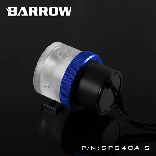 Transparent-Blue Курган D5 насос коробка комплект PWM 18 Вт+ резервуар для водяного охлаждения прозрачный/черный/белый POM SPG40A-S - Цвет лезвия: Transparent-Blue