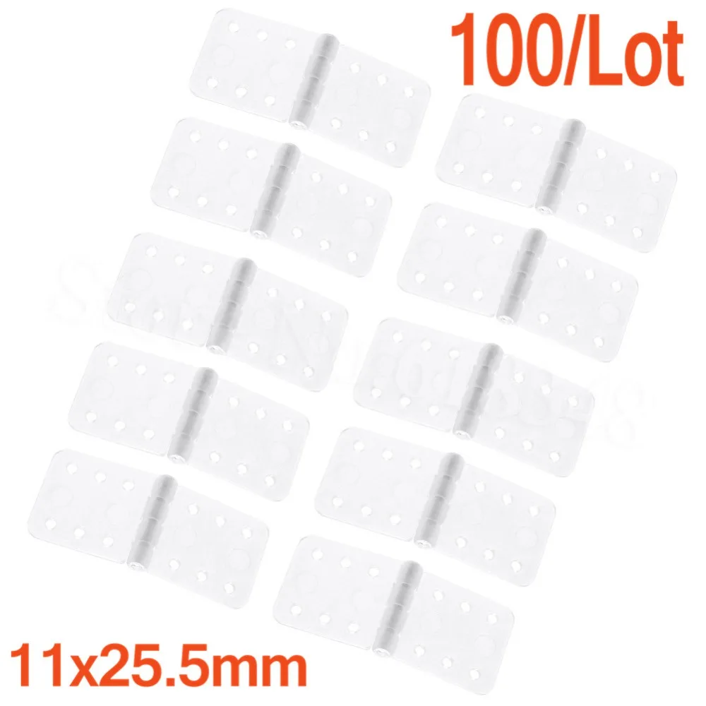 

100pcs/Lot Plastic Nylon Pinned Hinges 11x25.5 mm RC Airplane Parts Model Replacements